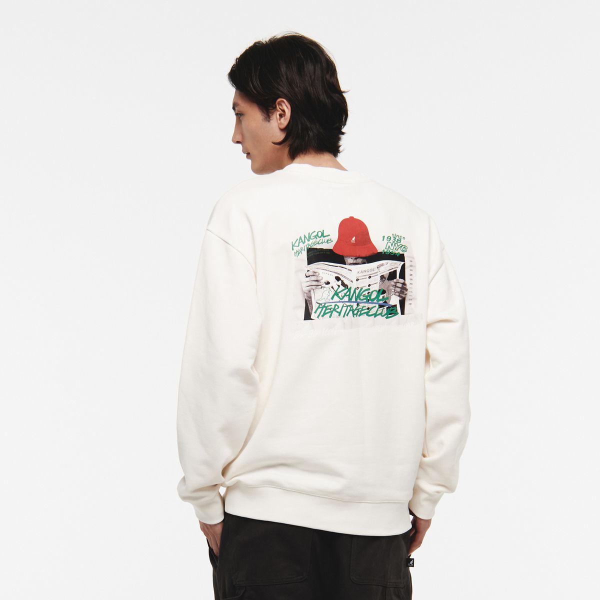 캉골(KANGOL) 캉골 헤리티지 클럽 스웨트셔츠 1788 아이보리