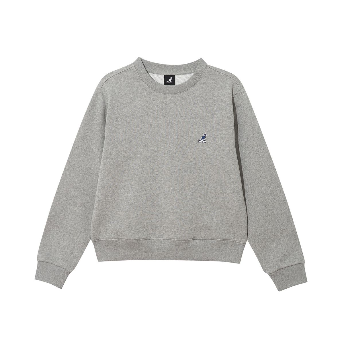 캉골(KANGOL) 우먼스 플라워 레터링 스웨트셔츠 1798 멜란지그레이