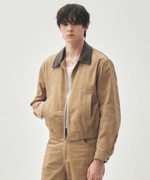 코듀로이 크롭 자켓 [베이지]