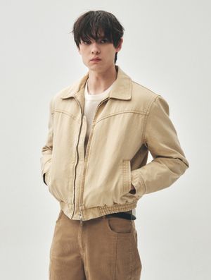 [미나브X후디진호] 웨스턴 크롭 자켓 [워시드베이지]