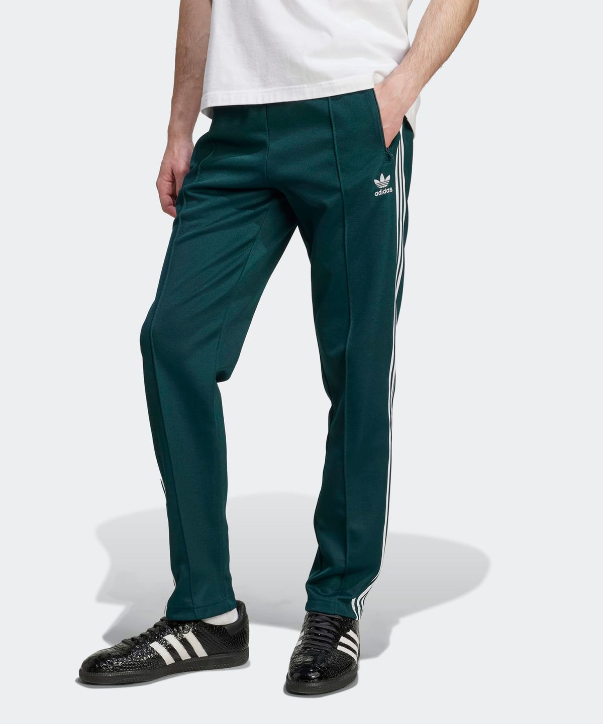 아디다스(ADIDAS) 베켄바우어 트랙 팬츠 - 아우라아이비:화이트 / JY1275