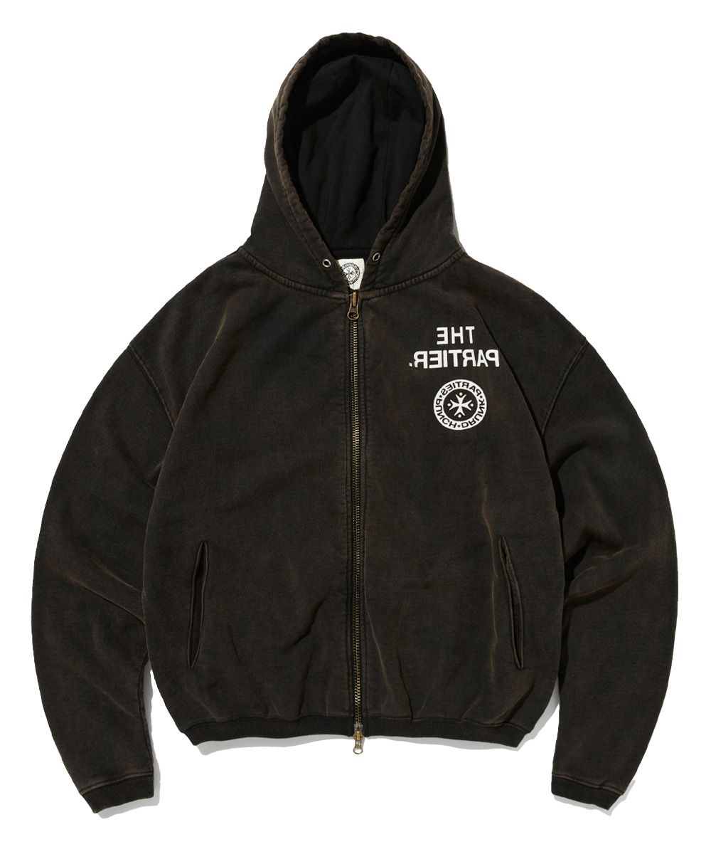 MUSINSA公式 | PUNCH DRUNK PARTIES The Partier Bleached Zip-up