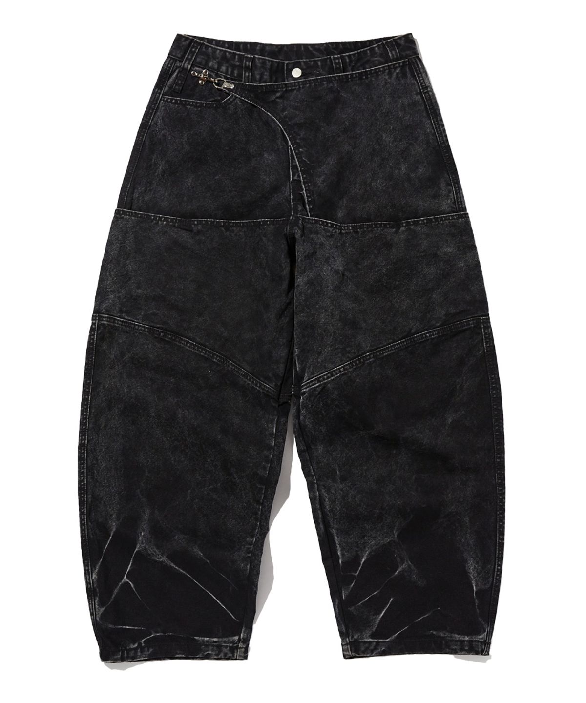 펀치드렁크파티즈(PUNCH DRUNK PARTIES) Self Guard Washed Fireman Pants (WASHED BLACK)