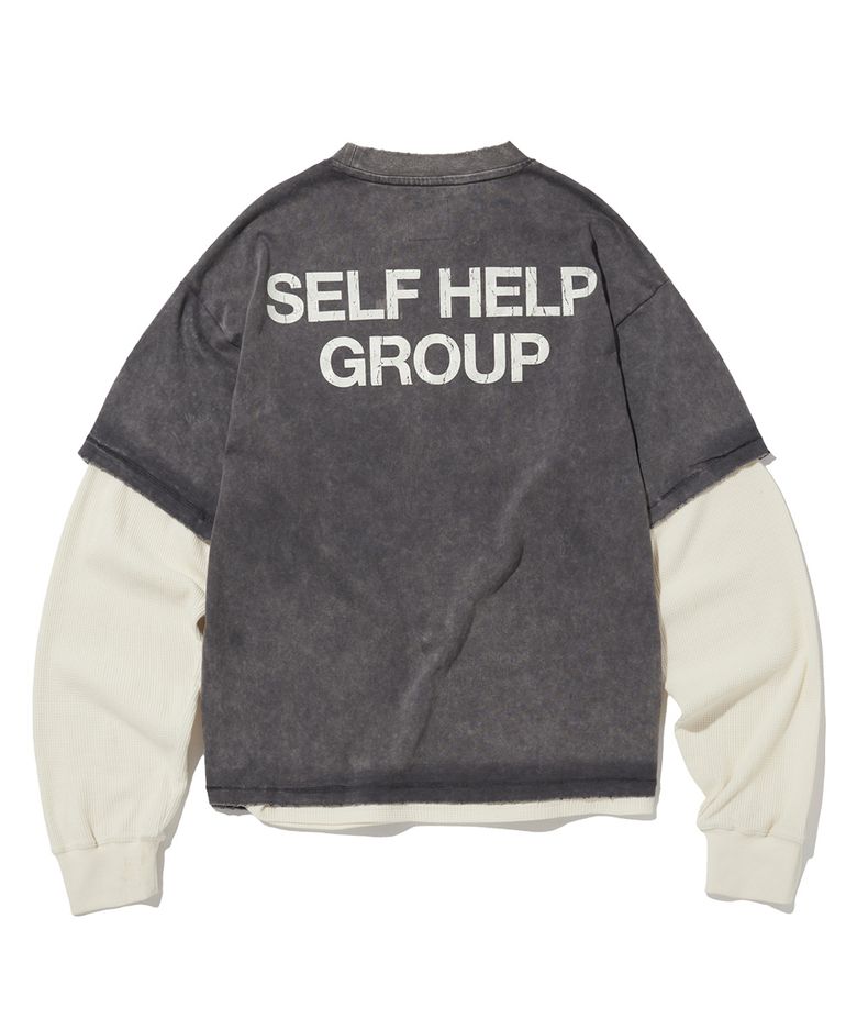 SHG Washed Layered Long Sleeve (CHARCOAL)