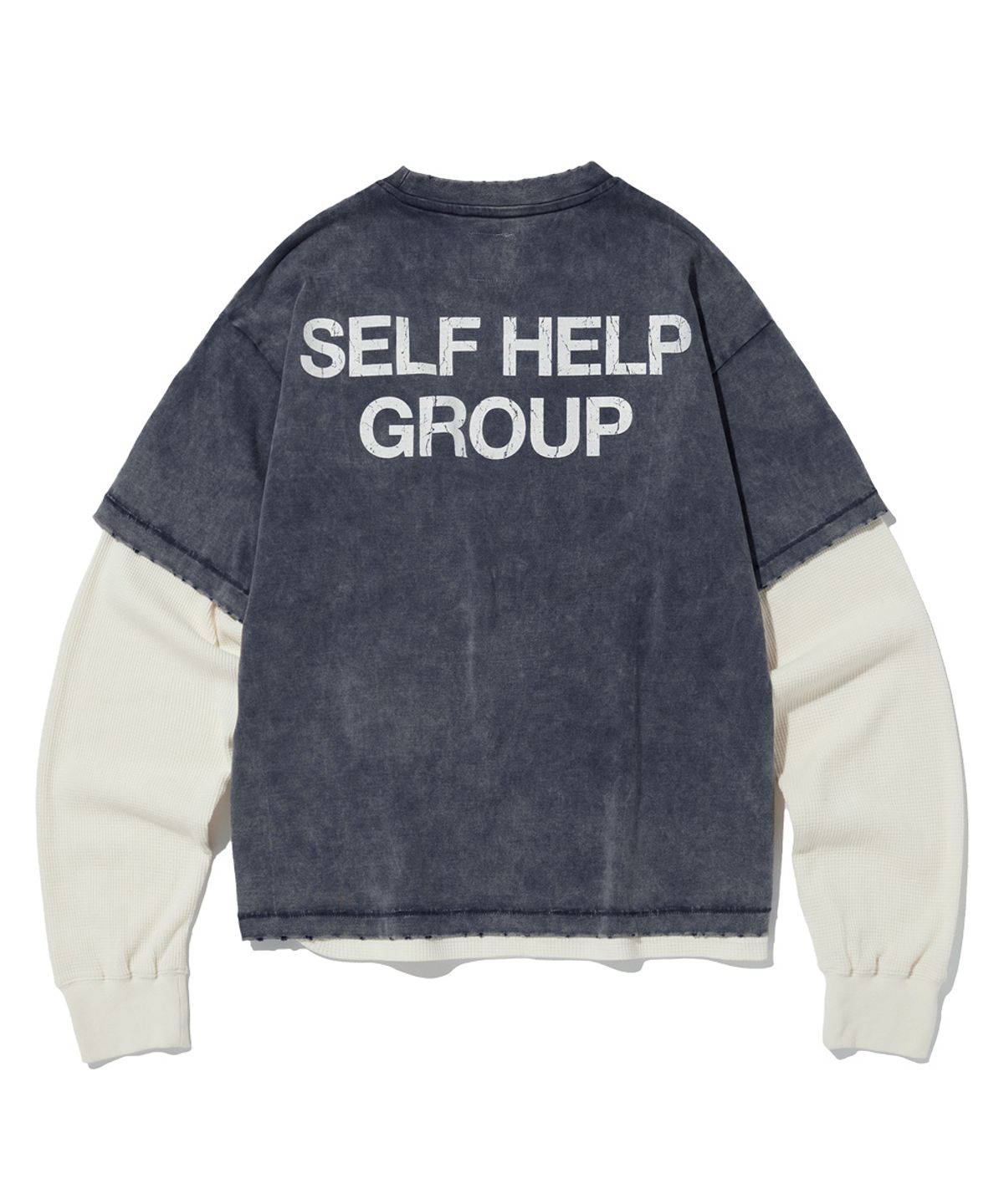 펀치드렁크파티즈(PUNCH DRUNK PARTIES) SHG Washed Layered Long Sleeve (NAVY)