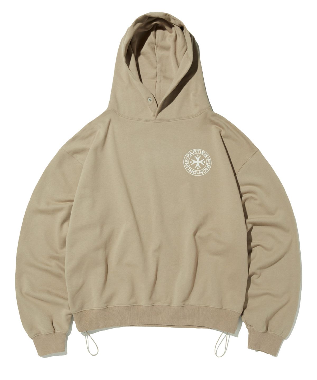 펀치드렁크파티즈(PUNCH DRUNK PARTIES) Circle Logo Oversized Hoodie (SAGE)