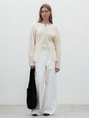 ACCORD PLEATS TWO-WAY LONG CARDIGAN(CD-2231)