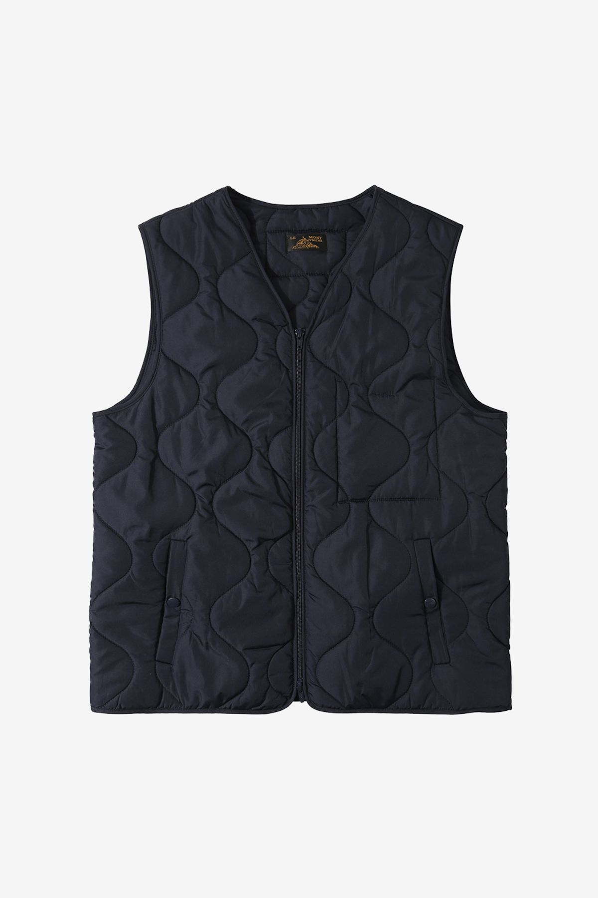르몽생미셸(LE MONT ST MICHEL) VINIS- sleeveless padded Vest_Navy