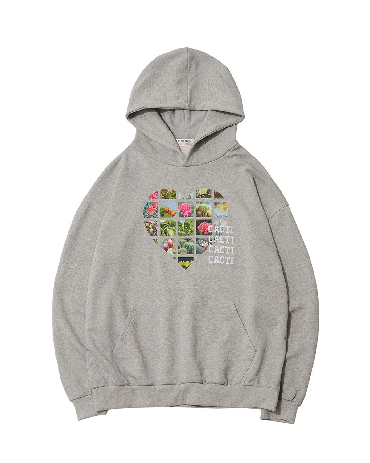 더뮤지엄비지터(THEMUSEUMVISITOR) ALL THAT CACTI HOODIE (GREY)