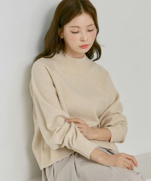 여성 포실니트 하이넥 니트 [버터]_ZF4SW590