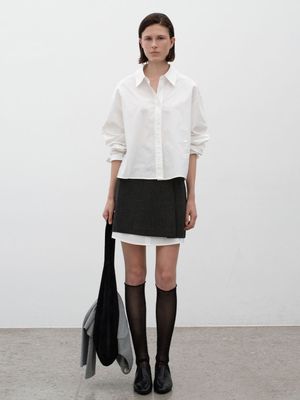 MOA SHIRT LAYERED MINI SKIRT(SK-5041)