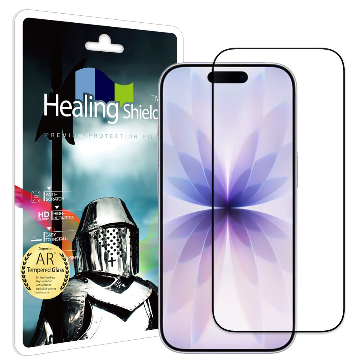 힐링쉴드(HEALINGSHIELD) 아이폰17 3D 풀커버 AR 고화질 강화유리 액정보호필름 1매