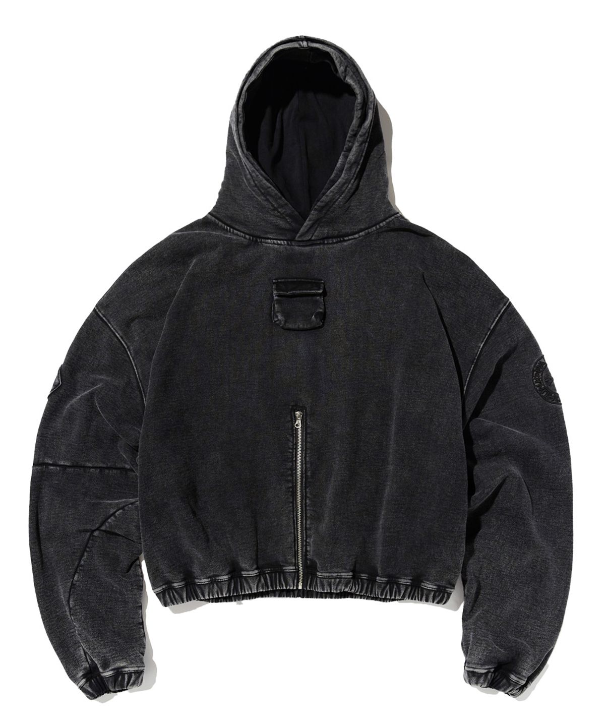 펀치드렁크파티즈(PUNCH DRUNK PARTIES) Self Guard Double Hoodie (BLACK)