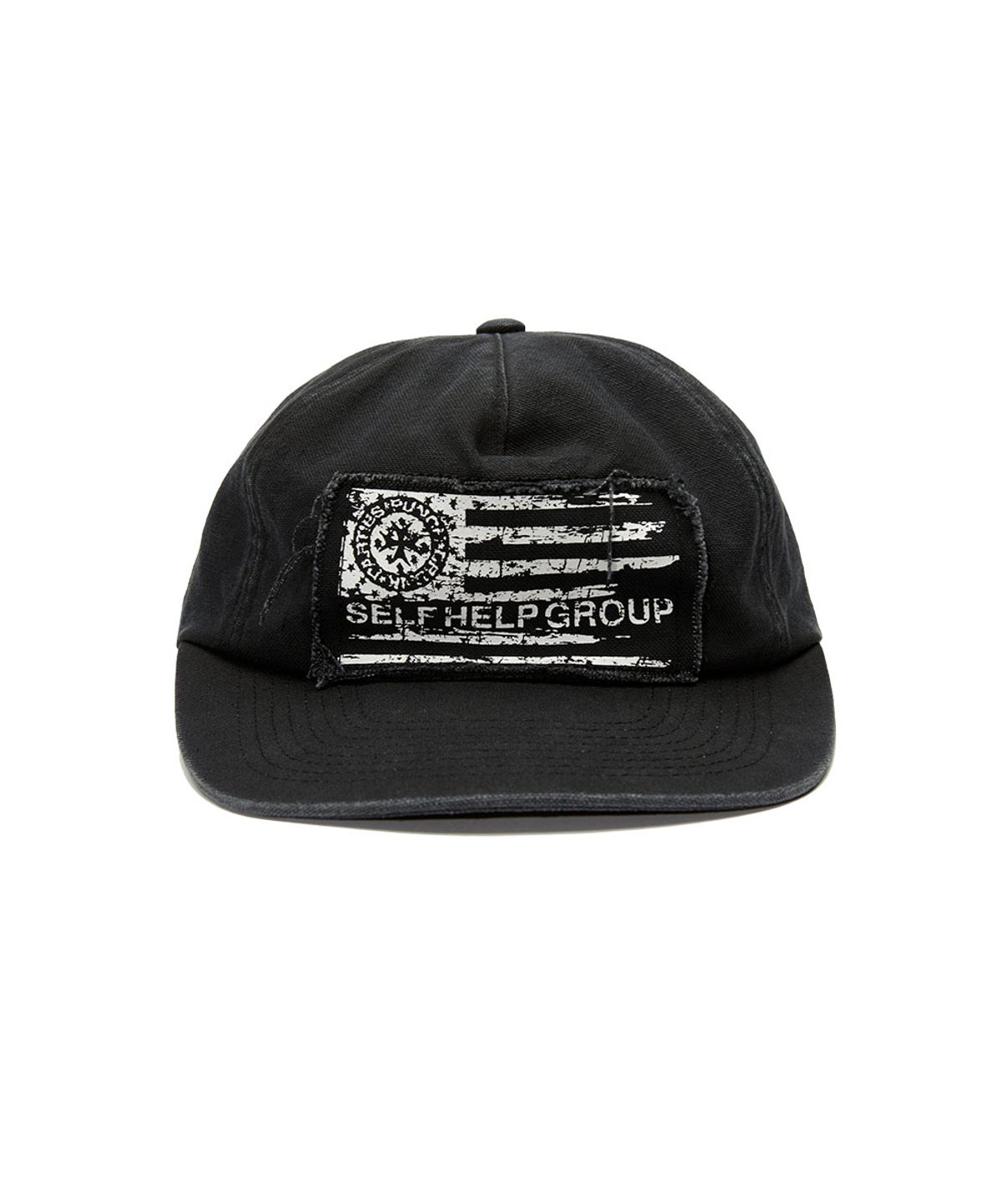 펀치드렁크파티즈(PUNCH DRUNK PARTIES) Parties Flag Washed Cap (BLACK)