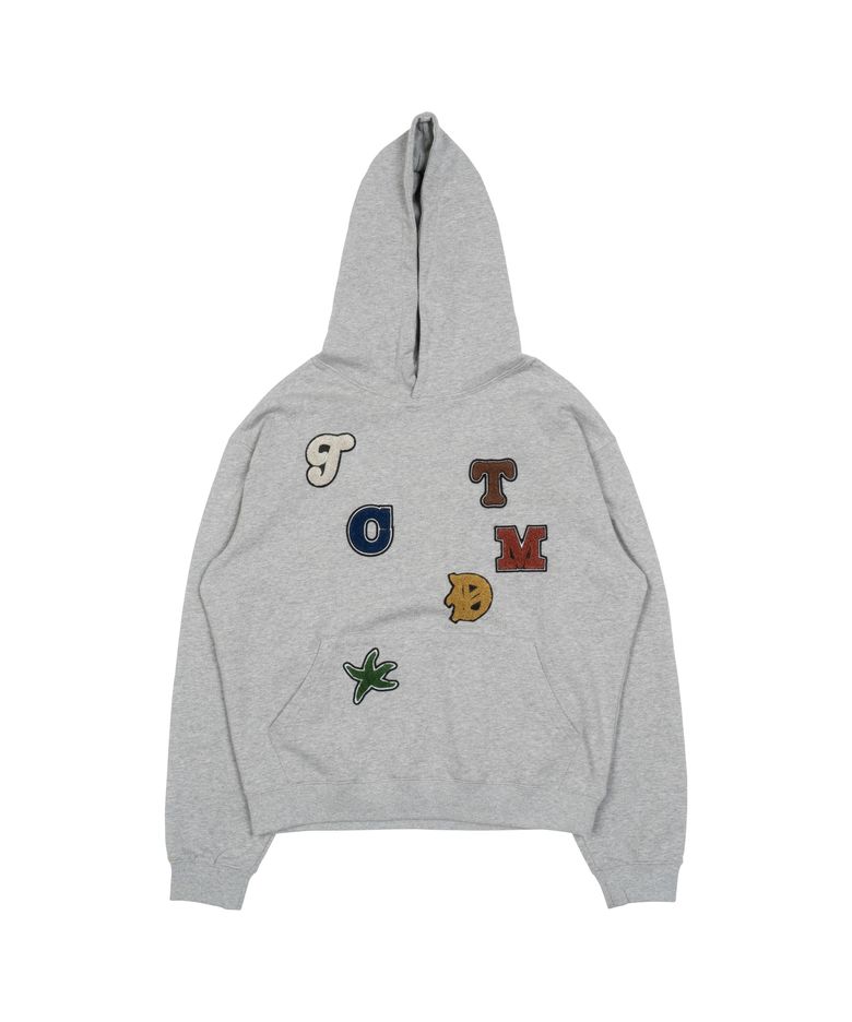 TCM rainbow hoodie (grey)