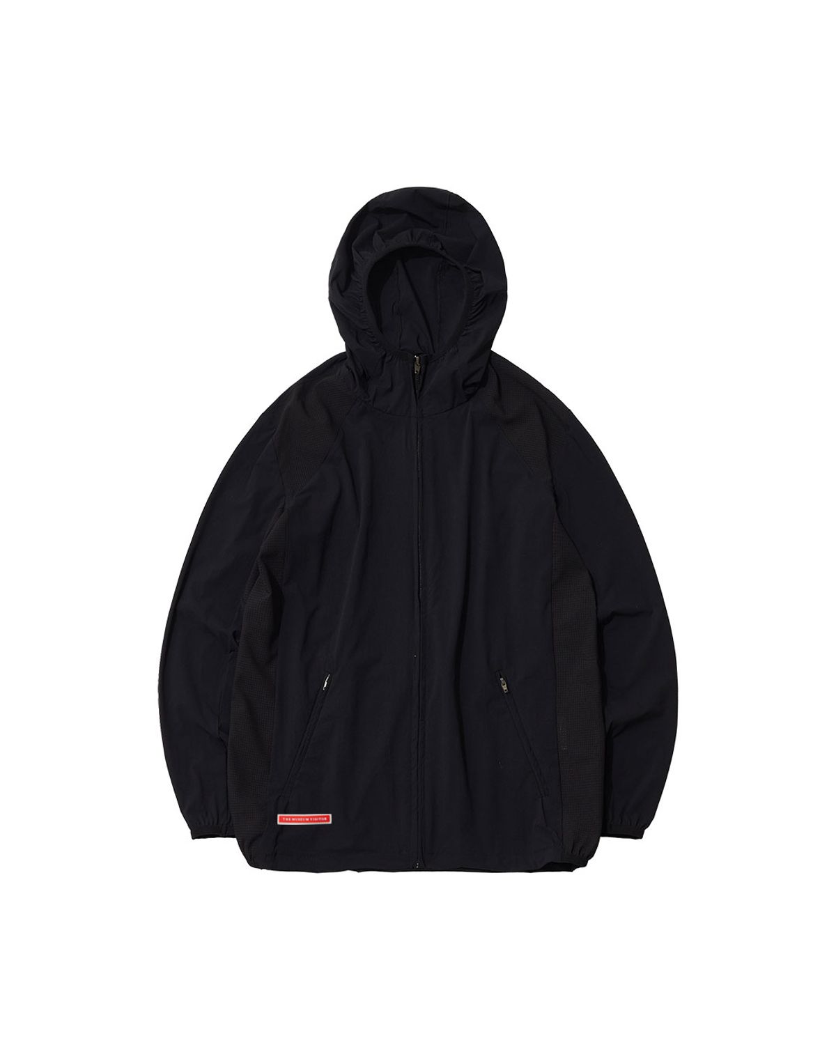 더뮤지엄비지터(THEMUSEUMVISITOR) PUNCHING POINT NYLON JACKET (BLACK)