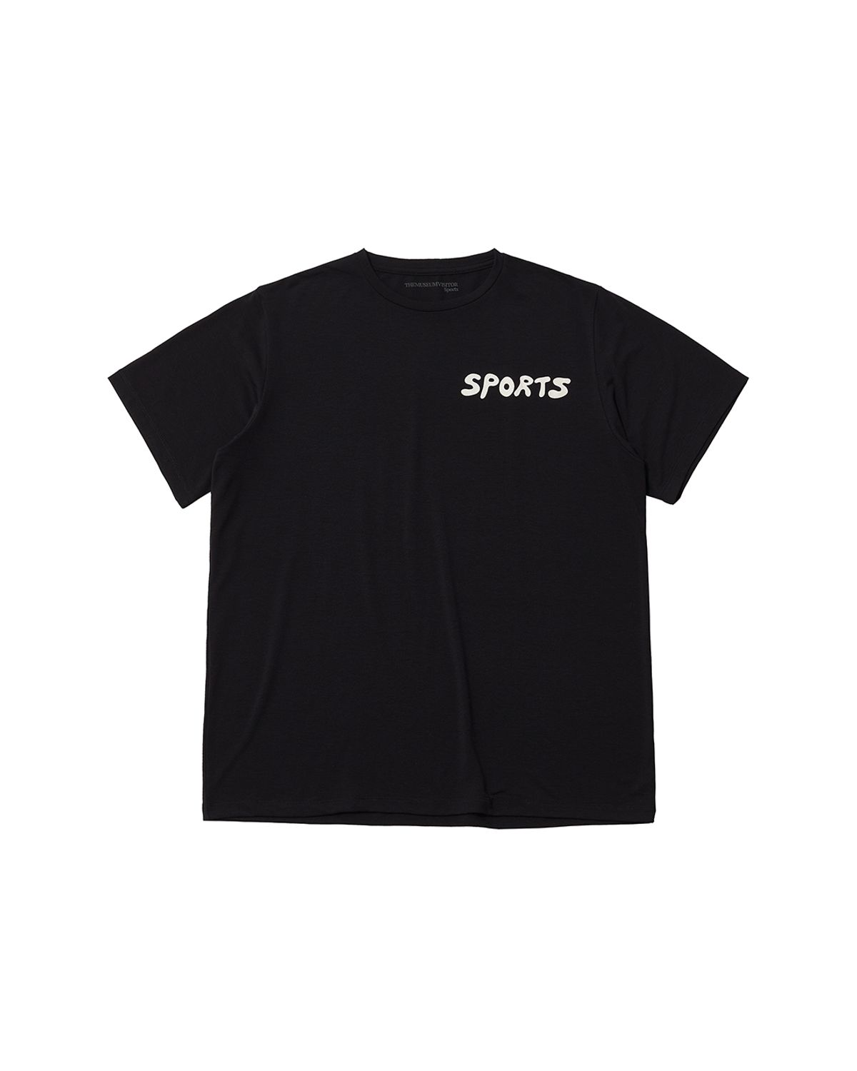 더뮤지엄비지터(THEMUSEUMVISITOR) SPORTS GRAPHIC RUNNING T-SHIRT (BLACK)