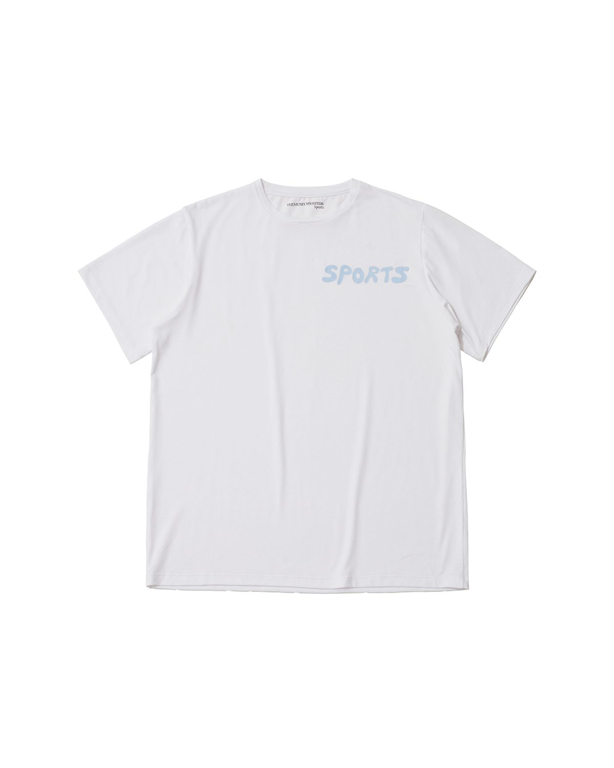 더뮤지엄비지터(THEMUSEUMVISITOR) SPORTS GRAPHIC RUNNING T-SHIRT (WHITE)