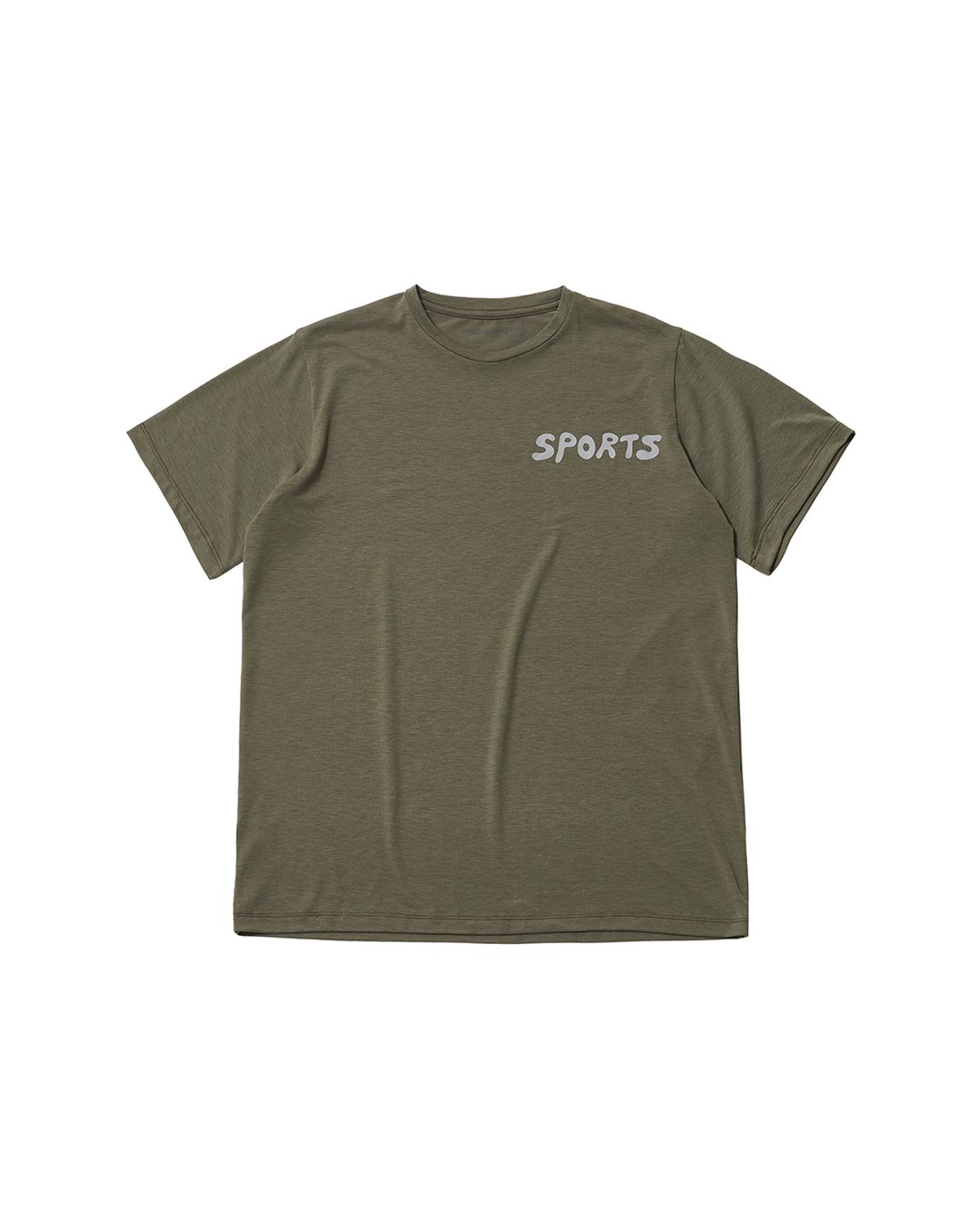 더뮤지엄비지터(THEMUSEUMVISITOR) SPORTS GRAPHIC RUNNING T-SHIRT (KHAKI)