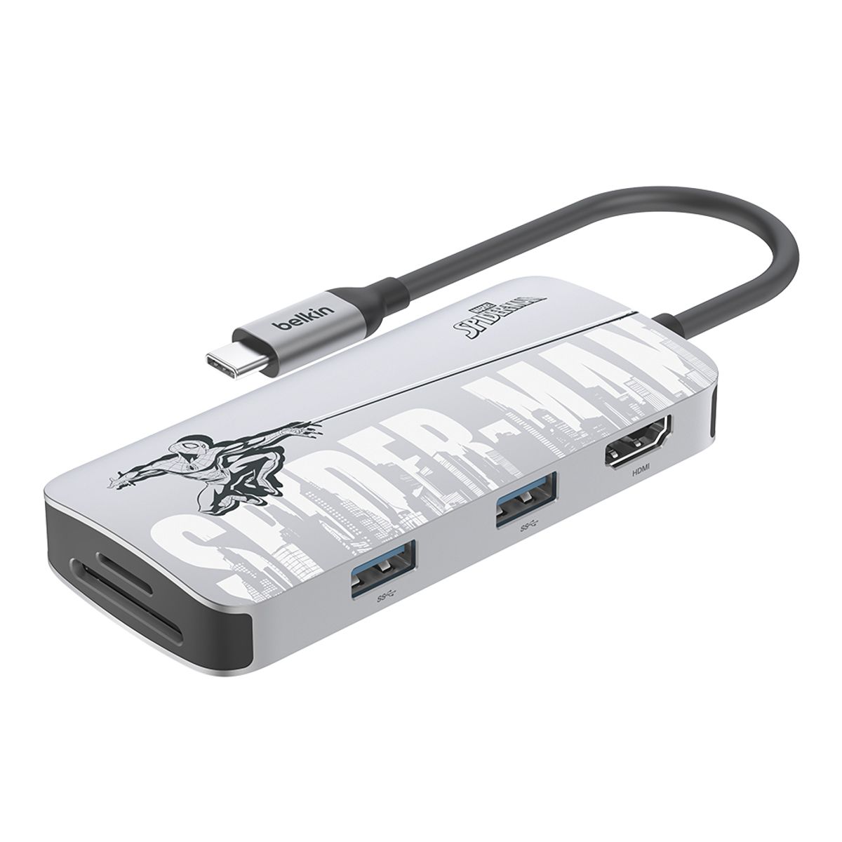 벨킨(BELKIN) 마블 스파이더맨 5in1 USB C타입 멀티 허브 AVC007qcMV