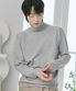 남녀공용 캐시미어 블렌디드 터틀넥 니트 [멜란 그레이]_ZZ4SW012