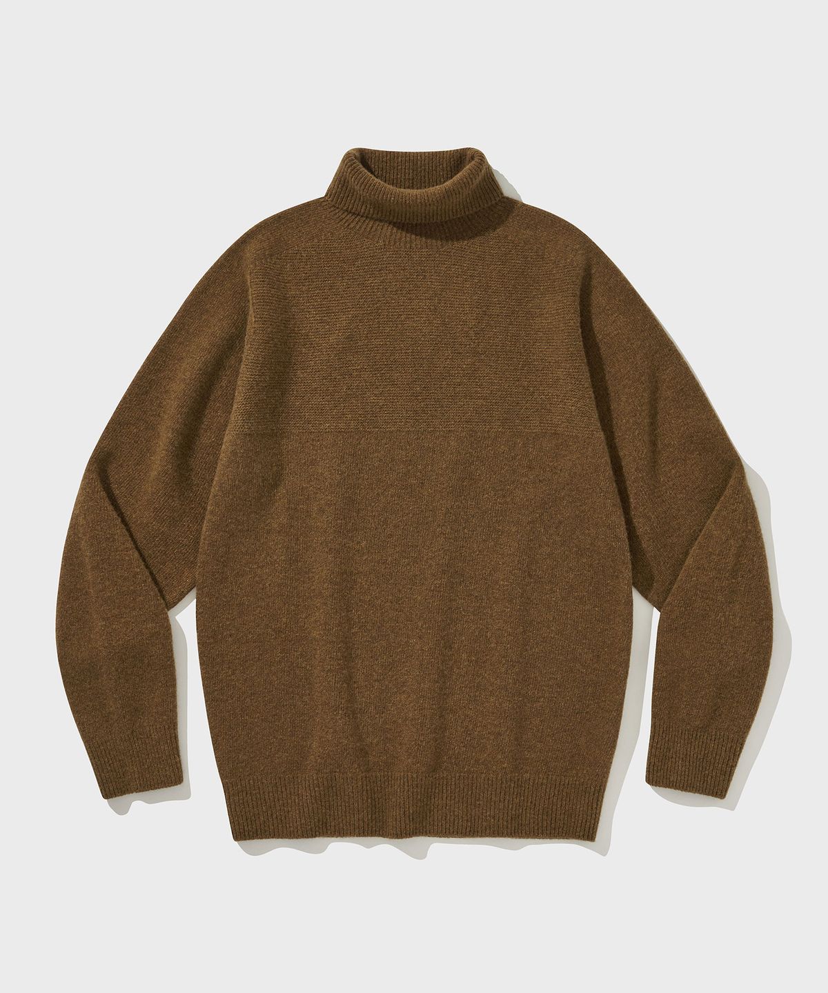 비디알(VDR) WHOLE GARMENT DOUBLE FACE TURTLENECK [Golden Brown]