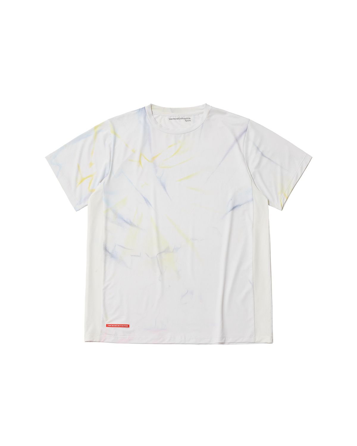 더뮤지엄비지터(THEMUSEUMVISITOR) SPRAYED TIEDYE SPORTS T-SHIRT (YELLOW)