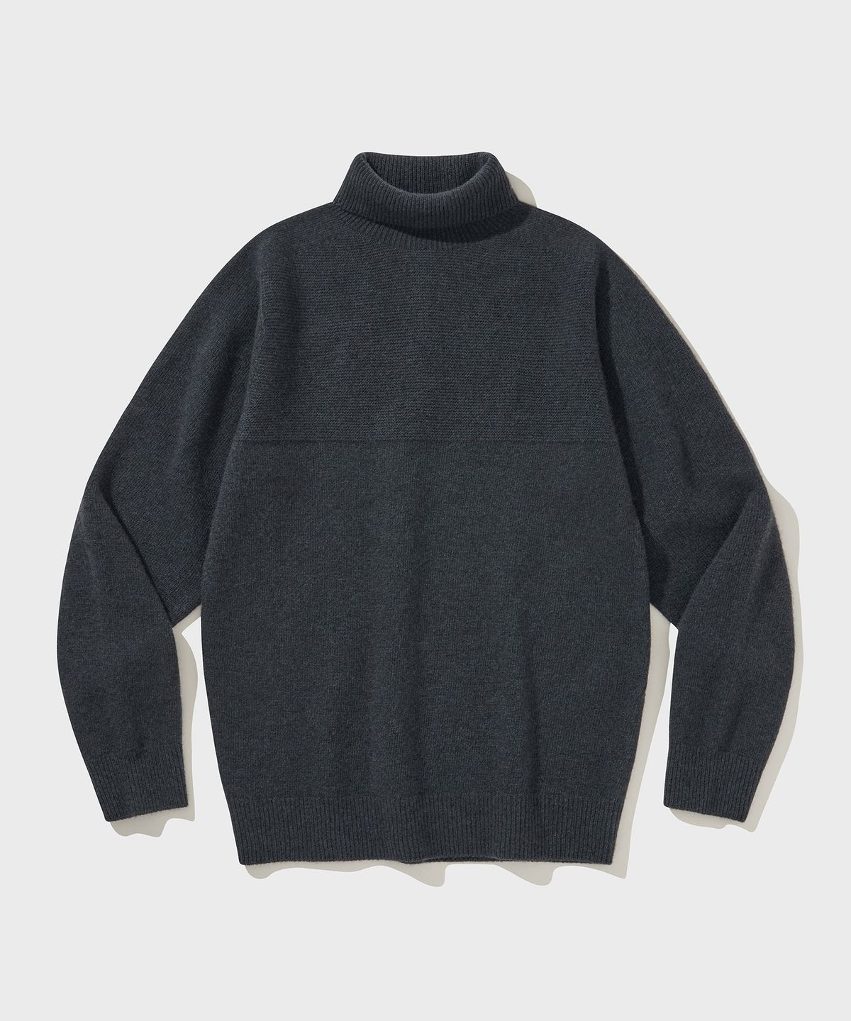 비디알(VDR) WHOLE GARMENT DOUBLE FACE TURTLENECK [Midnight Navy]