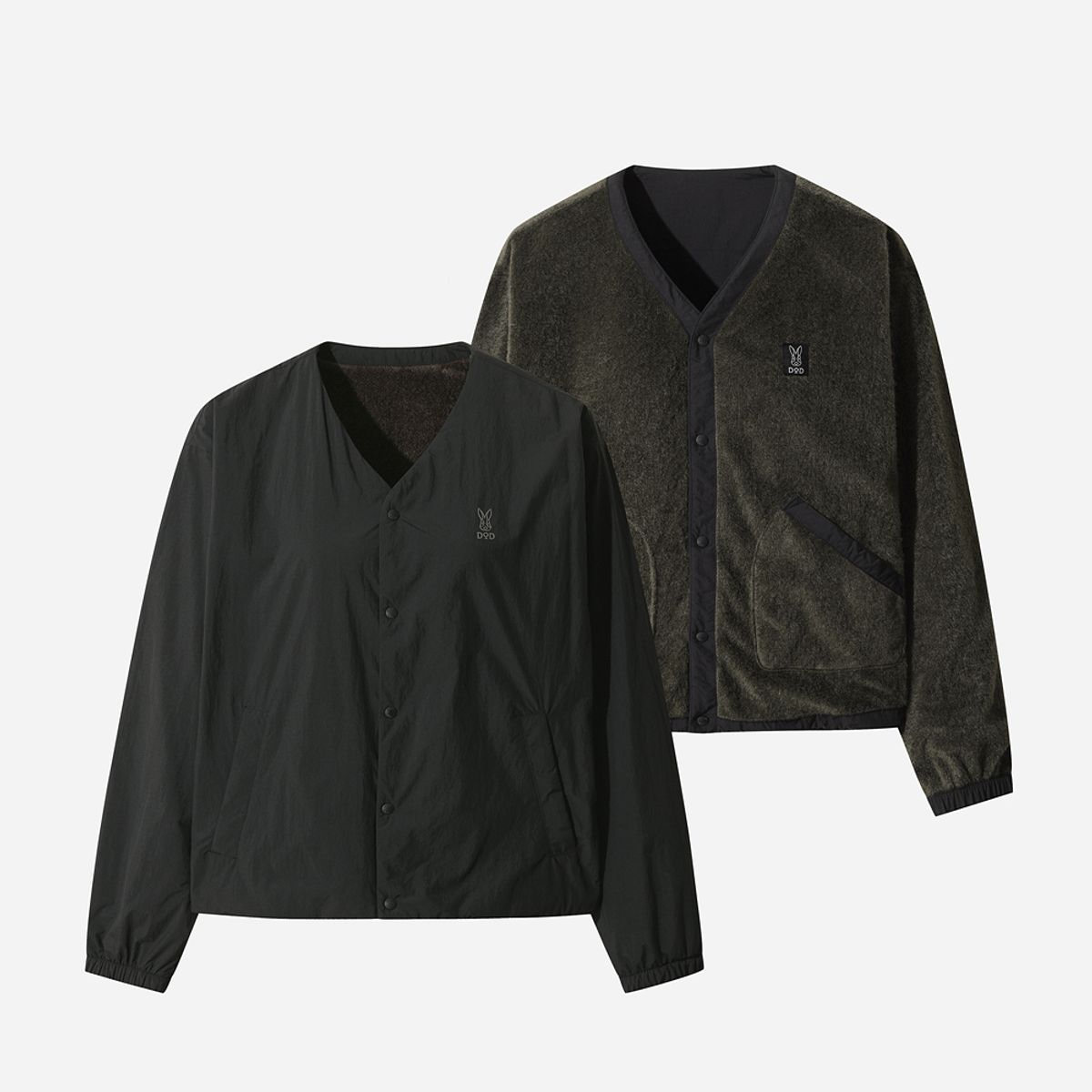 디오디(DOD) 여성) 마이로 듀얼 리버시블 가디건 자켓 (BLACK)