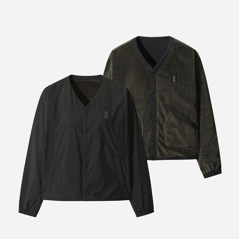 여성) 마이로 듀얼 리버시블 가디건 자켓 (BLACK)