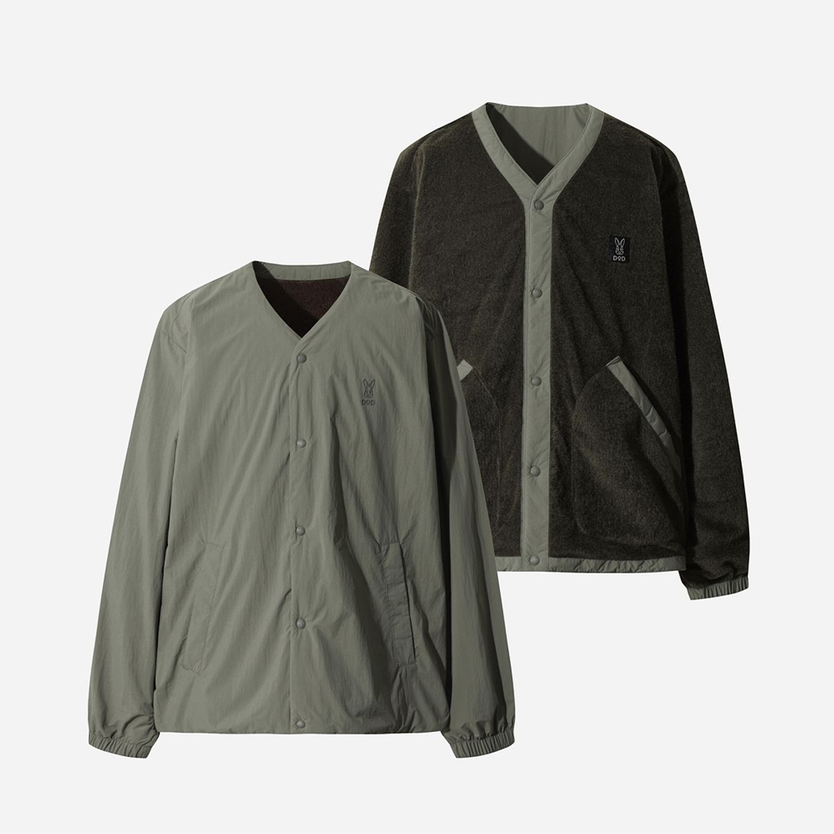 디오디(DOD) 마이로 듀얼 리버시블 가디건 자켓(L.CHARCOAL GREY)