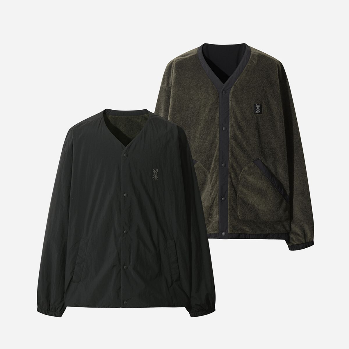 디오디(DOD) 마이로 듀얼 리버시블 가디건 자켓(BLACK)