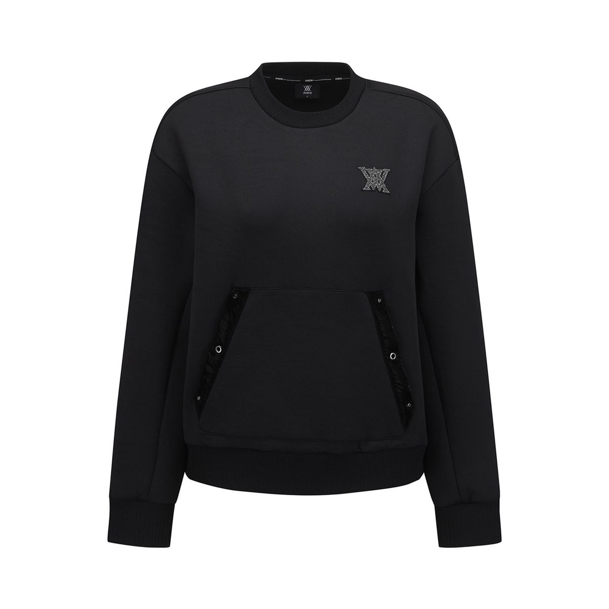 어뉴골프(ANEW GOLF) WOMEN FA POCKET SWEATSHIRT_BK