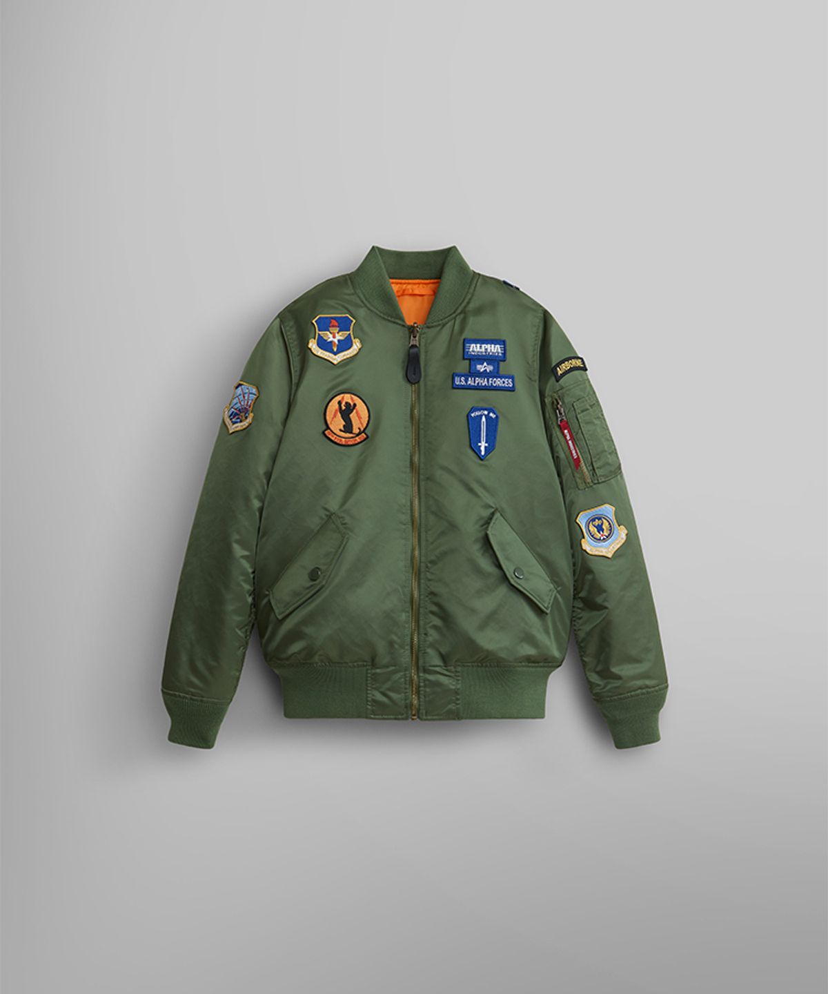 알파 인더스트리 키즈(ALPHA INDUSTRIES KIDS) 키즈 MA-1 스쿼드론 세이지