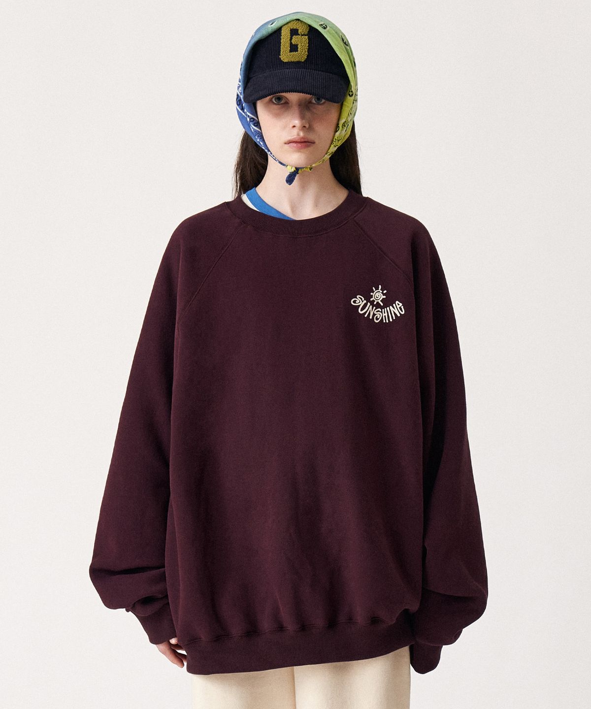 골든선샤인(GOLDEN SUNSHINE) Sunshine sweatshirts_Burgundy