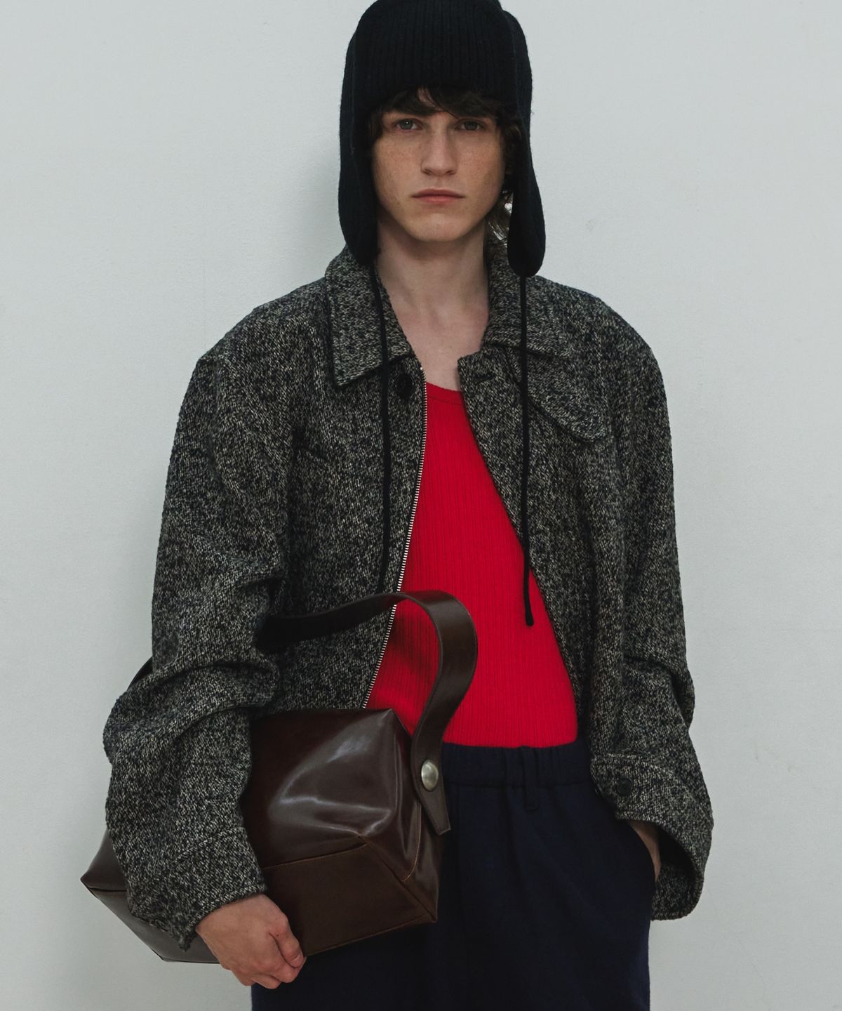 문선 아카이브(MOONSUN ARCHIVE) Bold Studed Bag Large / Brown