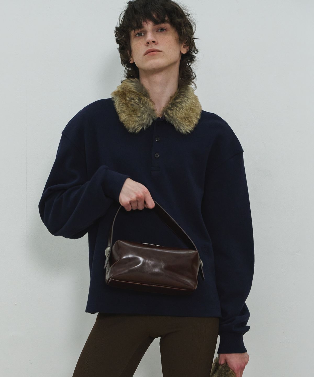 문선 아카이브(MOONSUN ARCHIVE) Bold Studed Bag Mini / Brown