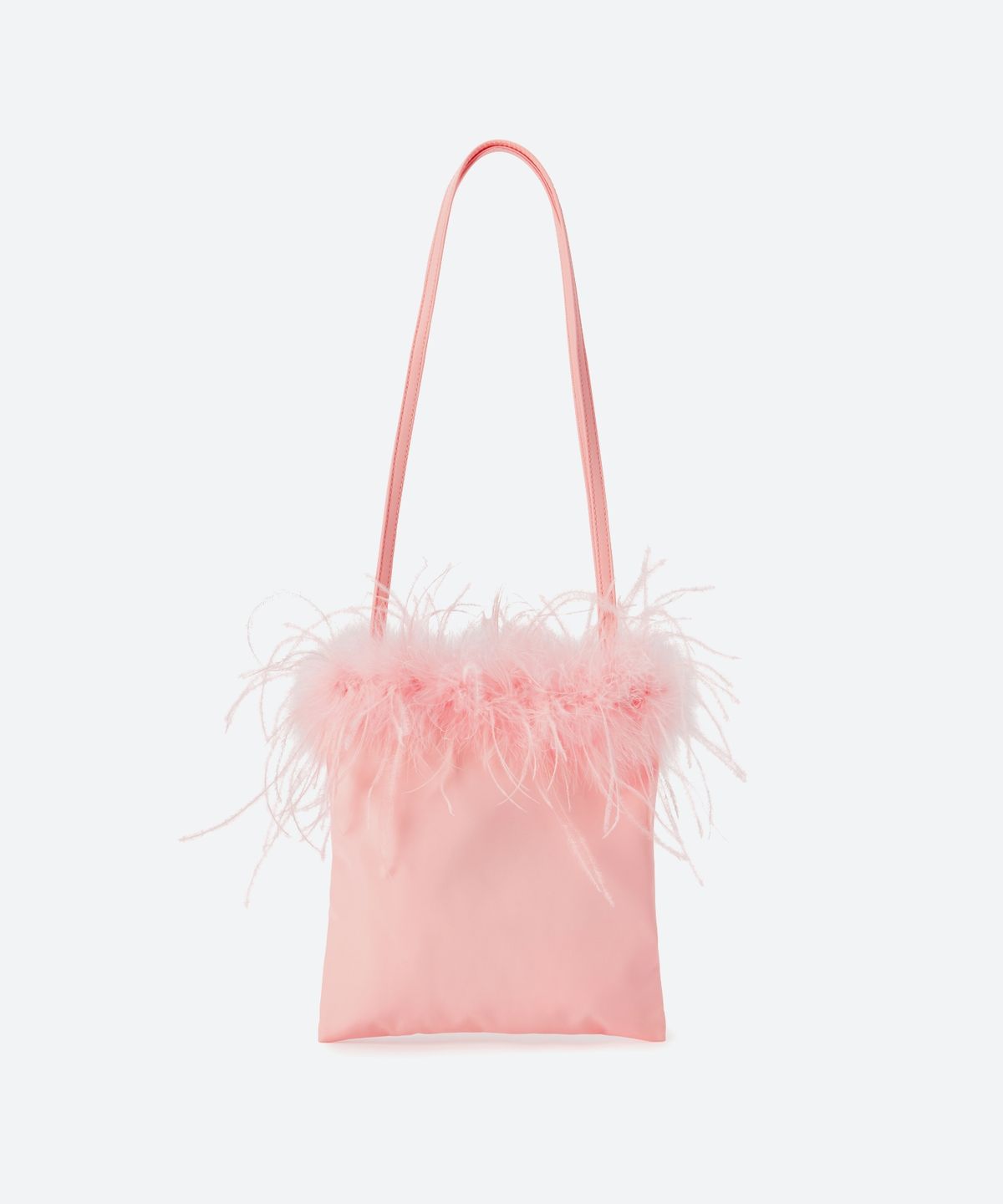 문선 아카이브(MOONSUN ARCHIVE) Ostrich Hair Shoulder Bag / Flamingo