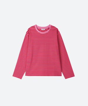 M.C UNISEX, Stripe Long Sleeve T / Pink