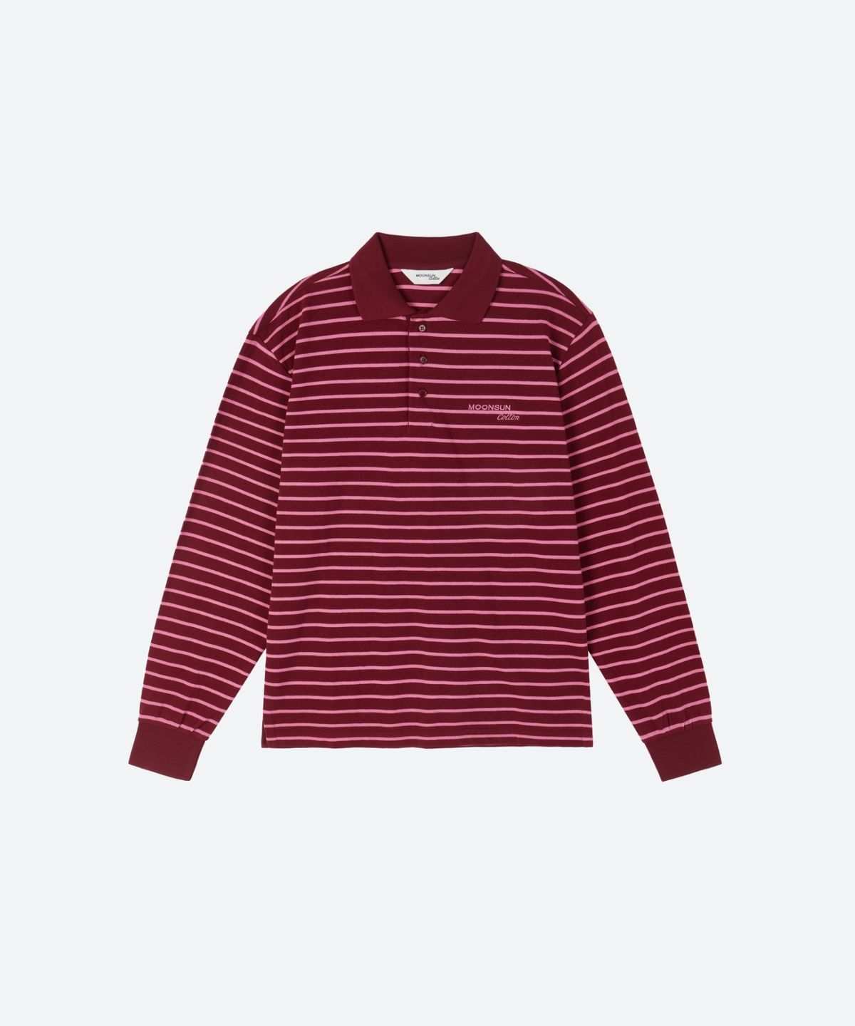 문선 아카이브(MOONSUN ARCHIVE) M.C UNISEX, Stripe PK Shirt / Burgundy