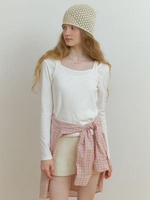 Sou layered t-shirt_2piece (ivory)