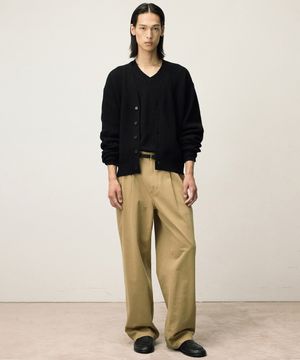 램스울 텍스처 청키 가디건 블랙 IESW5F101BK