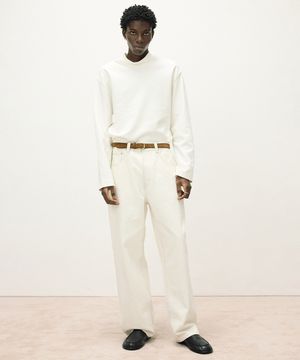 더티 워시드 데님 팬츠 크림 IEPA5F005CR