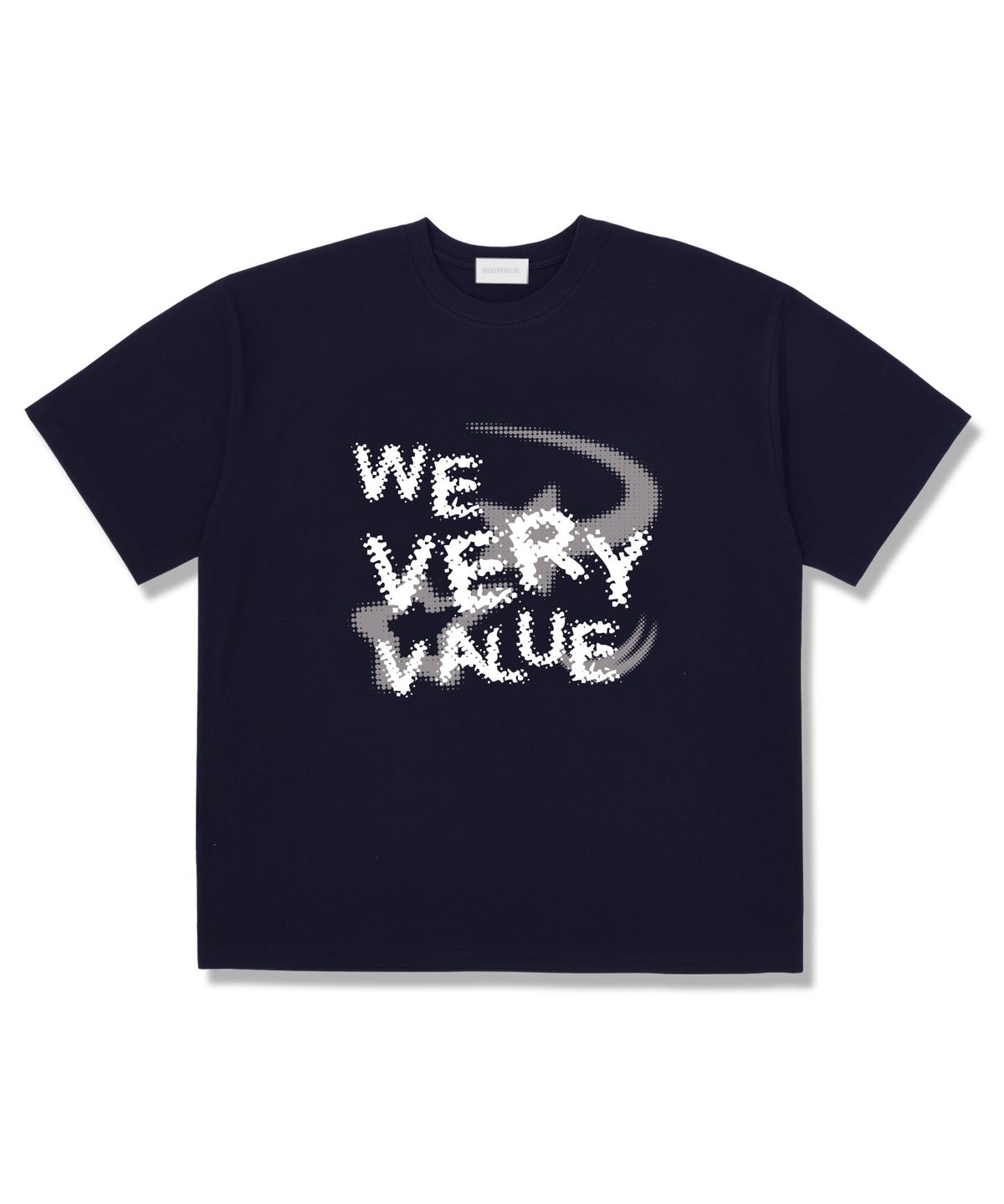 위베리벨류(WEVERYVALUE) 벨류스타 오버핏 반팔티셔츠 네이비