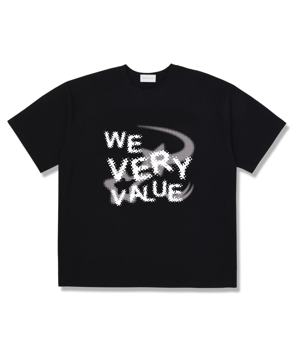 위베리벨류(WEVERYVALUE) 벨류스타 오버핏 반팔티셔츠 블랙