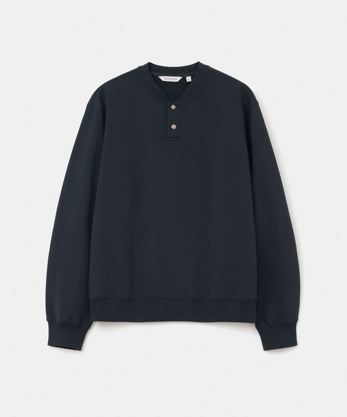 유니폼브릿지(UNIFORM BRIDGE) UBC button sweatshirt navy