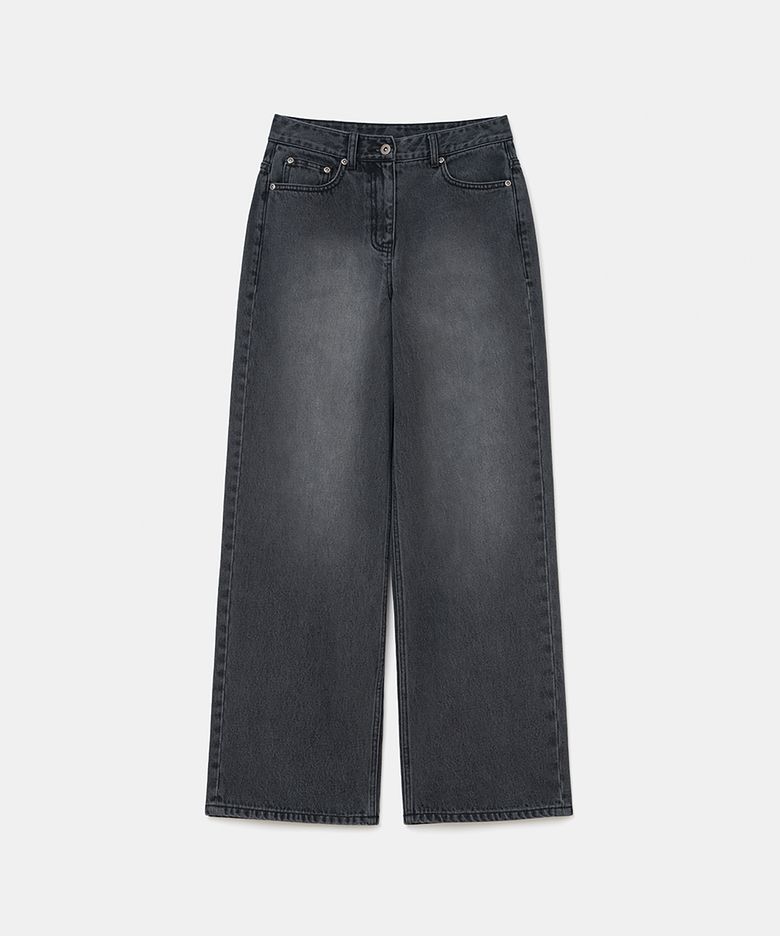 denim pants wide fit 12oz(womens) black