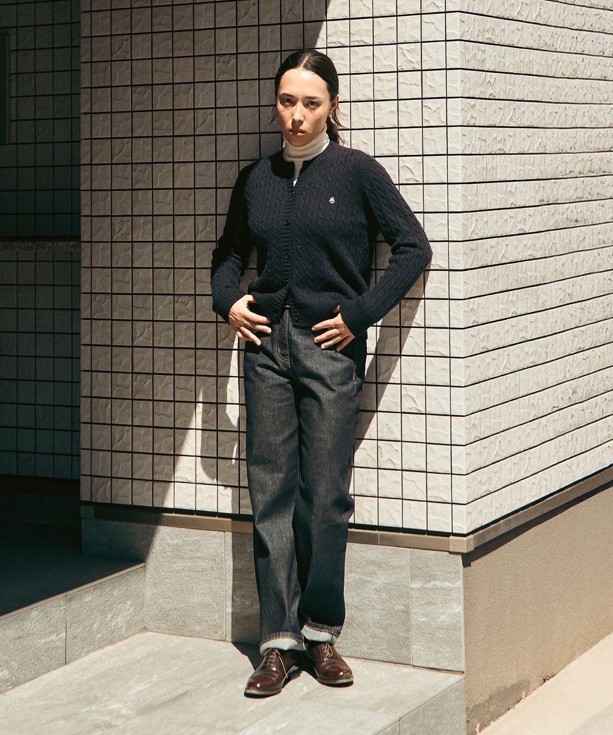 유니폼브릿지(UNIFORM BRIDGE) denim pants regular fit 13oz(womens) indigo one washed