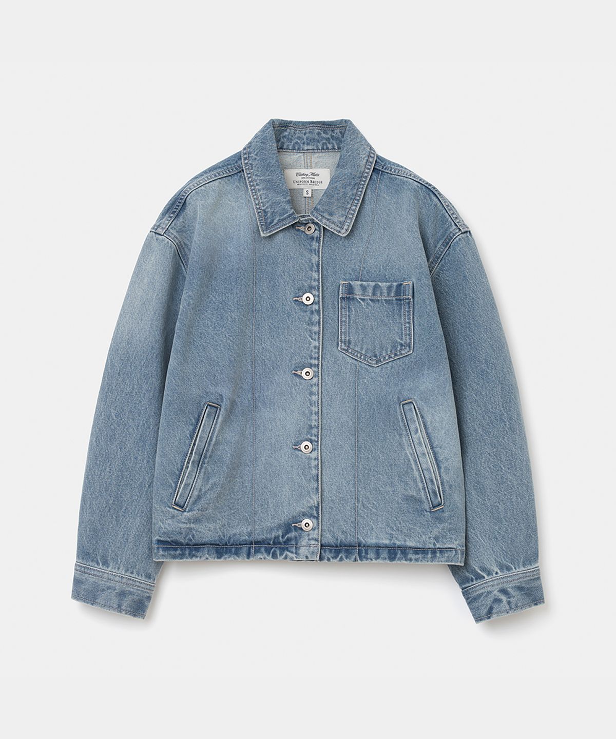 유니폼브릿지(UNIFORM BRIDGE) denim shirt jacket 13oz(womens) light blue