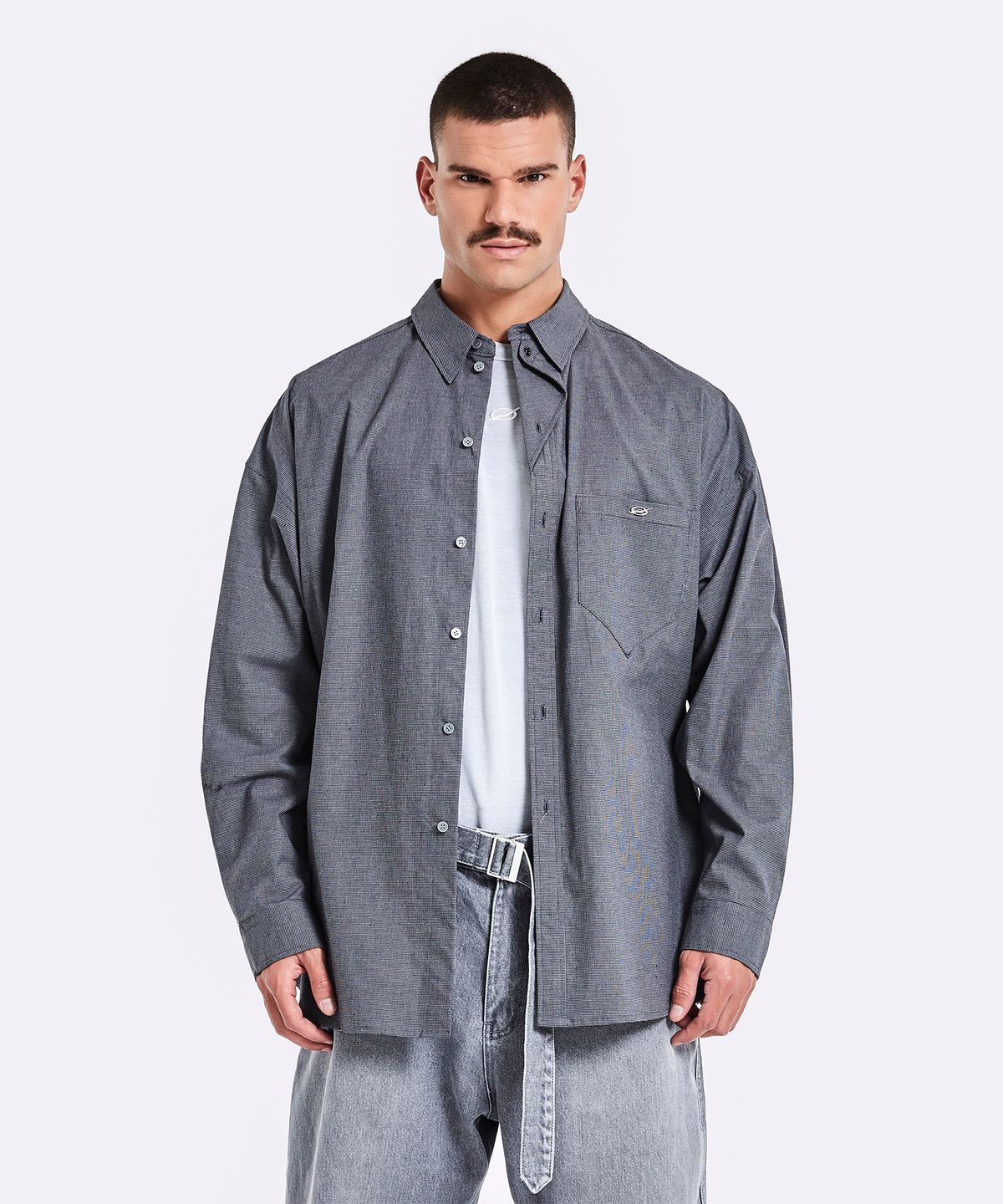 51퍼센트(51PERCENT) Diagonal shirt - grey